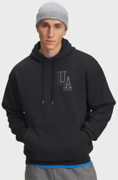 Мужское черное худи UA Icon Flc Graphic Top Черный S Under Armour 6007591-001