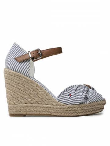 Tommy Hilfiger Еспадрильї Basic Seersucker High Wedge FW0FW07160 Голубий Tommy Hilfiger Еспадрильї Basic Seersucker High Wedge FW0FW07160 Голубий