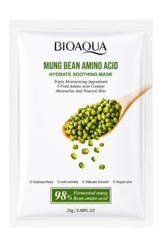 Увлажняющая тканевая маска для лица Bioaqua Mung Bean Amino Acid Hydrate Soothing Mask, 25 г