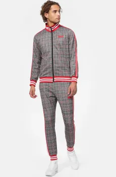 Мужской серый спортивный костюм в клетку (кофта, брюки) Серый XXL Lonsdale 117343