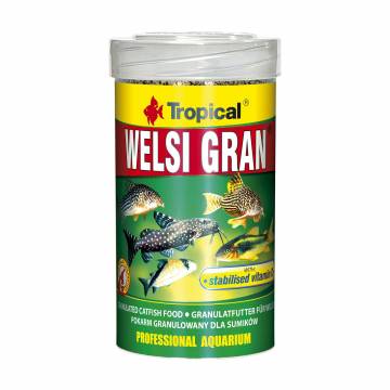 Корм для аквариумных донных рыб Tropical Welsi Gran в гранулах, 100 мл