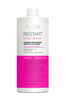 Восстанавливающий шампунь для волос Revlon Professional Restart Bond Repair Damage Reversing Gentle Cleanser Shampoo, 1 л