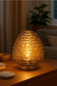 Настільна лампа у формі шишки - коричневий