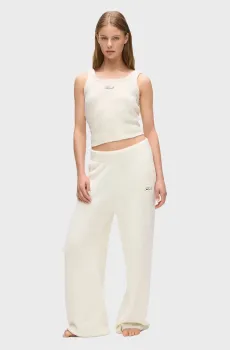 Женские белые брюки signature cosy Белый M Karl Lagerfeld A4W44005