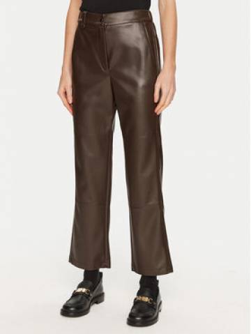 Max Mara Leisure Штани зі штучної шкіри Struzzo 2426786098 Коричневий Straight Fit Max Mara Leisure Штани зі штучної шкіри Struzzo 2426786098 Коричневий Straight Fit