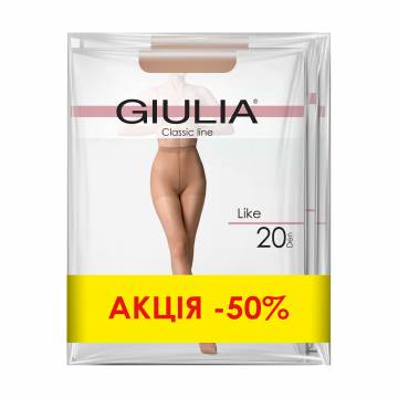 Набор женских колготок Giulia Like 20 DEN, Amber, размер 2, 3 пары Набор женских колготок Giulia Like 20 DEN, Amber, размер 2, 3 пары