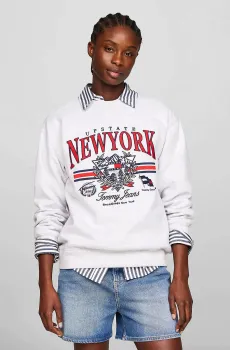 Женский светло-серый свитшот TJW RLX VINTAGE PREP 2 CREW Серый XS Tommy Jeans DW0DW18368