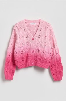 Reserved - Кардиган з ефектом омбре - пастельний рожевий - 816IE-03X