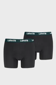 Мужские черные боксеры (2 шт) Черный M Levi’s® 701236091;014