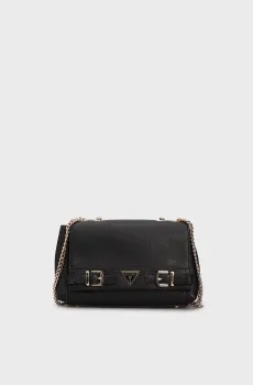 Женская черная сумка ECO ALI CONVERTIBLE XBODY FLAP Черный ONESIZE Guess HWEBG951121