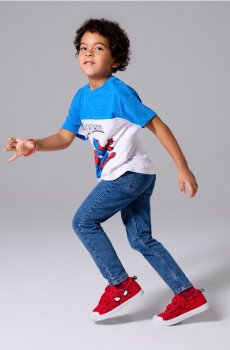 Бавовняні кеди зі шкіряною устілкою Spider-Man - червоний