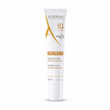 Солнцезащитный флюид для тела A-Derma Protect Invisible Fluid Very High Protection SPF 50+, 40 мл Солнцезащитный флюид для тела A-Derma Protect Invisible Fluid Very High Protection SPF 50+, 40 мл