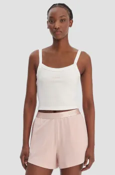 Женский белый топ Белый M Guess V6GP16.K3180;G018