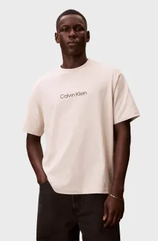 Мужская бежевая футболка STANDARD Бежевый XXL Calvin Klein LV040HM228