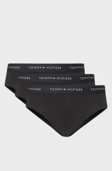 Мужские черные брифы (3 шт) 3P BRIEF WB Черный XL Tommy Hilfiger UM0UM03471