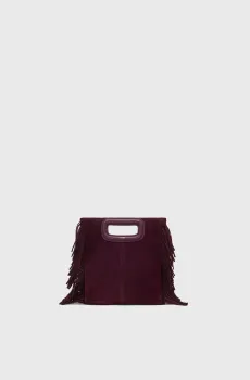 Женская фиолетовая замшевая сумка Фиолетовый ONESIZE MAJE MFASA01323_Eggplant