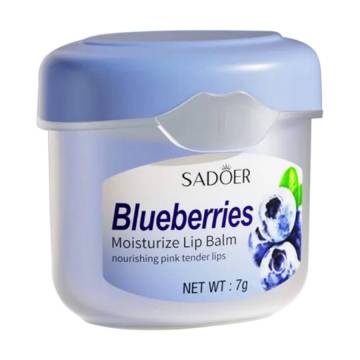 Зволожувальний бальзам для губ Sadoer Moisturize Lip Balm, Blueberries, 7 г Зволожувальний бальзам для губ Sadoer Moisturize Lip Balm, Blueberries, 7 г