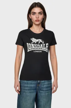 Женская черная футболка COMBE Черный L Lonsdale 117798