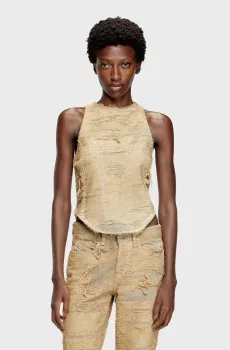 Женский бежевый топ DE-ASTRO-FSG Бежевый XS Diesel A18949 007AZ