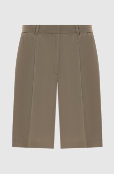 Коричневые бермуды с шерстью