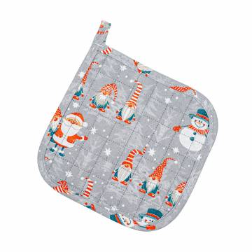 Прихватка кухонная Home Line Гномы, серая/оранжевая, 20*20 см (полупанама) (178501) Прихватка кухонная Home Line Гномы, серая/оранжевая, 20*20 см (полупанама) (178501)