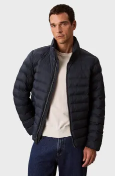 Мужская темно-синяя куртка NYLON LT WT HOODED Синий L Calvin Klein Jeans LV04RC511G