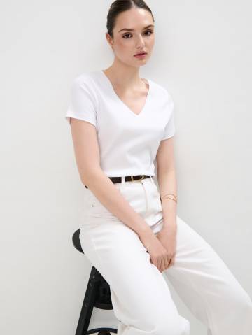 Mohito - Бавовняна футболка - білий - XL Mohito - Бавовняна футболка - білий - XL