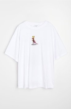 Бавовняна футболка з принтом Basquiat - білий