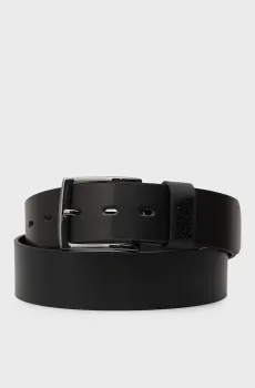 Мужской черный кожаный ремень Черный 85 Karl Lagerfeld 561431.815300;990