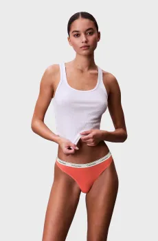 Женские коралловые трусики THONG Коралловый L Calvin Klein 000QD5043E