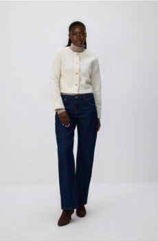 Reserved - Піджак з декоративними ґудзиками - кремовий - 870GA-01X