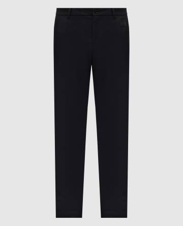 Черные брюки с нашивкой логотипа Черные брюки с нашивкой логотипа