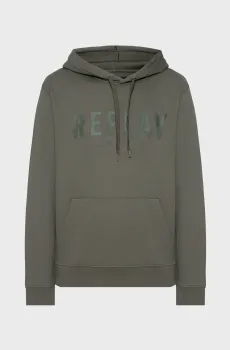 Мужское темно-зеленое худи Зеленый L Replay M6717 .000.M23962B