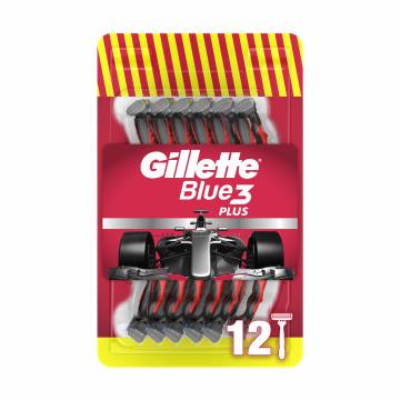 Станок для бритья мужской Gillette Blue3 Plus Red, 12 шт Станок для бритья мужской Gillette Blue3 Plus Red, 12 шт