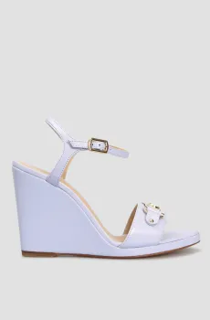 Женские сиреневые кожаные босоножки Сиреневый 36 Baldinini D2E422NAPI;7607