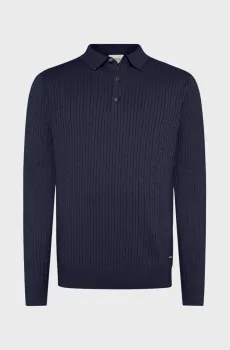 Мужское темно-синее поло Синий M Pierre Cardin PC.-C5 52174.5163