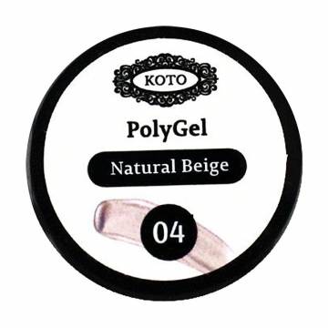 Полигель для наращивания ногтей KOTO PolyGel 04 Natural Beige, 5 мл Полигель для наращивания ногтей KOTO PolyGel 04 Natural Beige, 5 мл