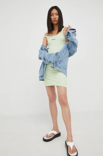 Платье Wrangler цвет зелёный mini облегающая Платье Wrangler цвет зелёный mini облегающая