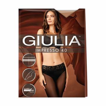 Классические колготки женские Giulia Impresso с кружевным поясом, 40 DEN, Daino, размер 3 Классические колготки женские Giulia Impresso с кружевным поясом, 40 DEN, Daino, размер 3