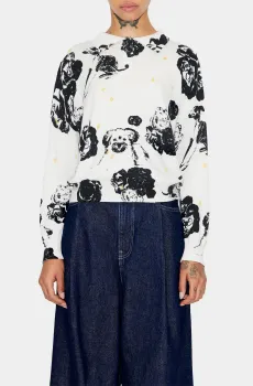 Женское белое поло с узором Белый M Bimba Y Lola 232BR7280.10230