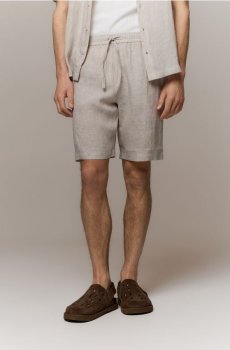 Reserved - Лляні шорти джогери - бежевий - 036IS-08M