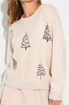 Святковий светр із ялинками, оздобленими паєтками - other