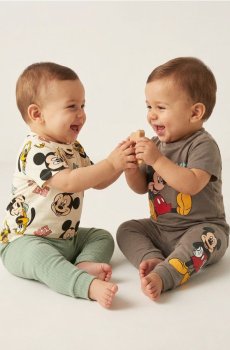 Легінси, 2 пари Mickey Mouse - антрацитовий