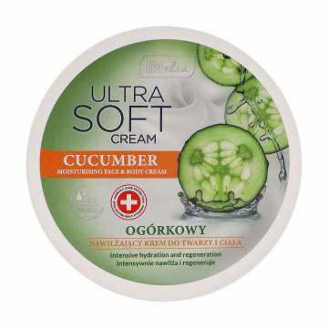 Увлажняющий крем для лица и тела Revers Cosmetics Inelia Ultra Soft Cream Cucumber Moisturising Face & Body Cream, 200 мл Увлажняющий крем для лица и тела Revers Cosmetics Inelia Ultra Soft Cream Cucumber Moisturising Face & Body Cream, 200 мл