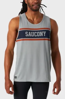 Мужская серая майка STOPWATCH GRAPHIC SINGLET Серый S Saucony SAM800376-LGHS5