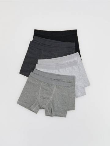Reserved - Бавовняні боксери, 7 штук - світло-сірий - 077FQ-09M Reserved - Бавовняні боксери, 7 штук - світло-сірий - 077FQ-09M