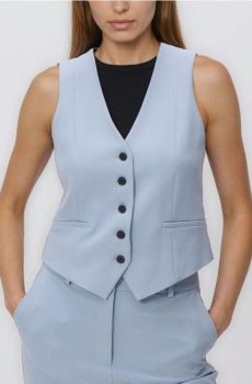 Reserved - Костюмний жилет із додаванням віскози - світло-блакитний - 146IS-50X