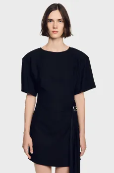 Женское черное платье Черный 34 Sandro SFPRO04957_Black