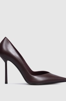 Бордовые кожаные туфли Vivienne