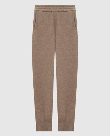 Бежевые джогеры из кашемира